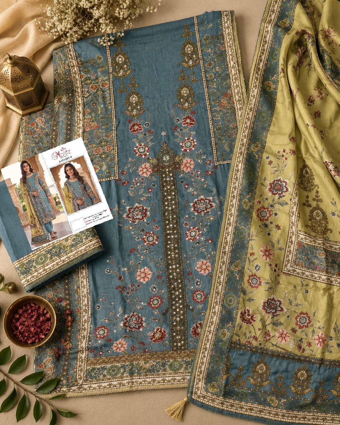 MOTIFZ 5431 BOUTIQUE VISCOSE MASLIN KHATLI WORK LADIES DRESS WHOLESALER SHOP